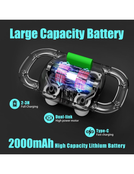 Pistola de Masaje Eléctrica SUPBAND HY-ST2024 4 Cabezas Gris