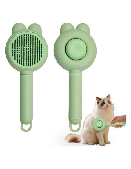 Cepillo Deshedding para Gatos y Perros Zoocozy Verde