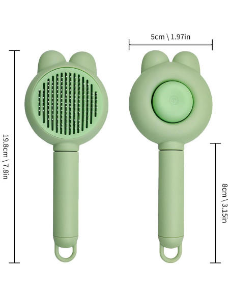 Cepillo Deshedding para Gatos y Perros Zoocozy Verde
