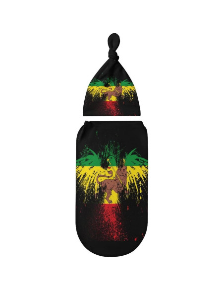 Manta Envueltoria Milanoir Dinosaurio Negro con Gorrito Bebé