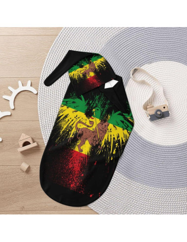 Manta Envueltoria Milanoir Dinosaurio Negro con Gorrito Bebé