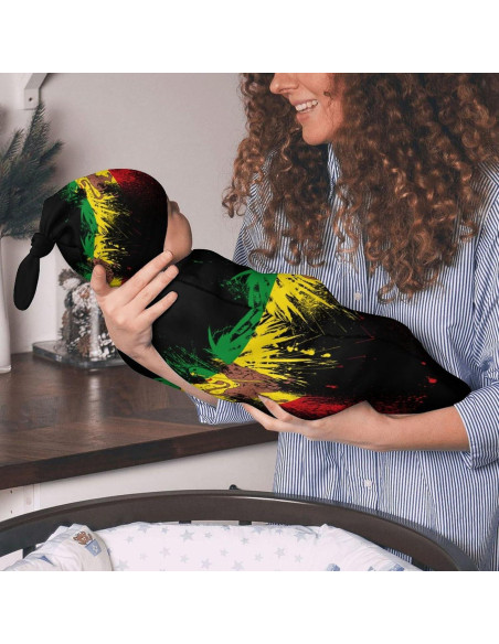 Manta Envueltoria Milanoir Dinosaurio Negro con Gorrito Bebé