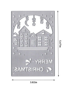 Troqueles de Corte Navidad Hying Ciudad de Nochebuena 8.89cm 2