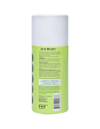 Desodorante Natural Dr. Natural Bergamota 85 g - Sin Aluminio