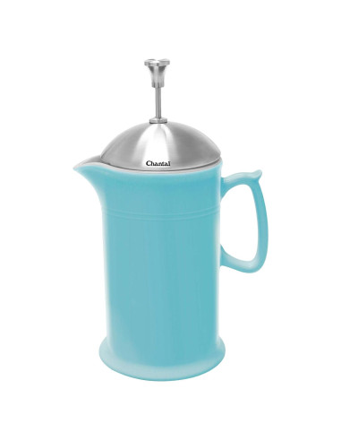 Prensa Francesa de Cerámica Chantal 28 oz Aqua con Émbolo