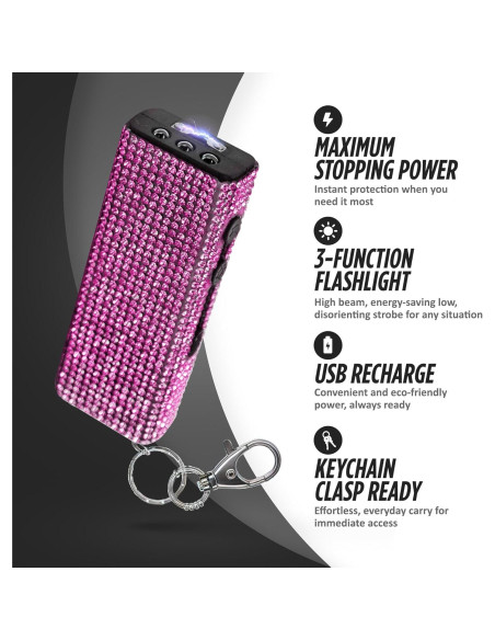 Mini Pistola de Choque Llaverito Guard Dog Bling It On Rosa