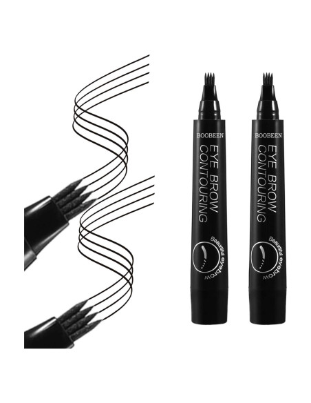 Lápiz de Cejas Microblading Boobeen 2 Pcs Impermeable