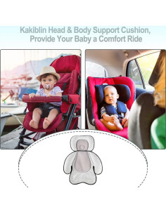 Cojín para Silla de Paseo KAKIBLIN 3 en 1 para Bebés Gris 2