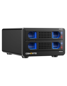 Caja Doble para Disco Duro 2.5"/3.5" Cenmate Aluminio USB 3.0