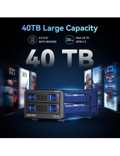 Caja Doble para Disco Duro 2.5"/3.5" Cenmate Aluminio USB 3.0 2