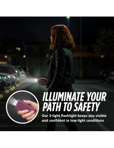 Mini Pistola de Choque Llaverito Guard Dog Bling It On Rosa