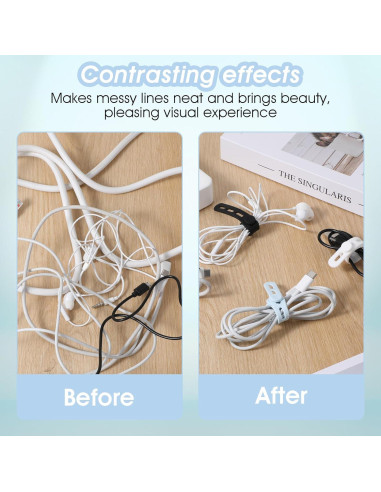 10 Correas de Cable de Silicona Reutilizables Xinjoduz 13 cm