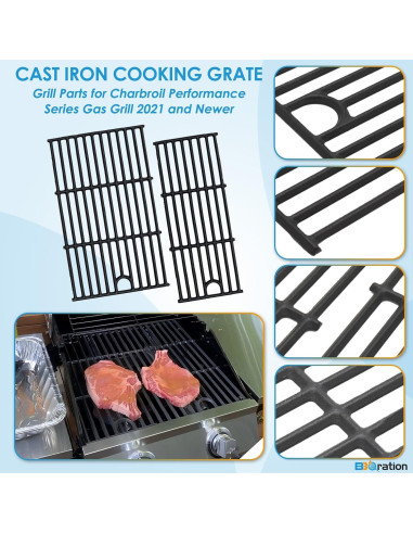 Piezas de Parrilla Charbroil Performance 2 Quemadores - Rejillas y Placas