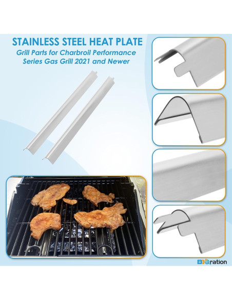 Piezas de Parrilla Charbroil Performance 2 Quemadores - Rejillas y Placas