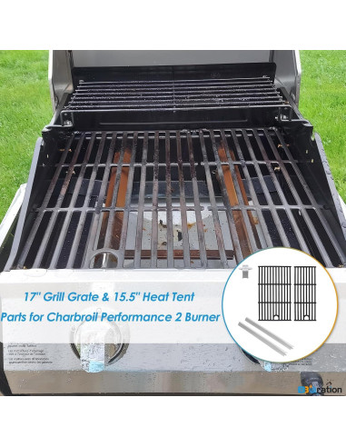 Piezas de Parrilla Charbroil Performance 2 Quemadores - Rejillas y Placas