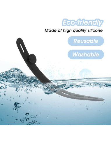 10 Correas de Cable de Silicona Reutilizables Xinjoduz 13 cm