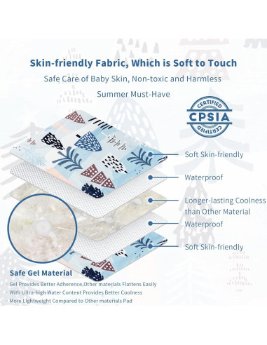 Almohadilla Enfriadora para Asiento de Coche Bebé B-001-Forest