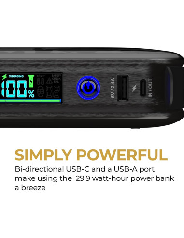 Arrancador de Coche Portátil HALO Bolt PAL 1000 - Negro