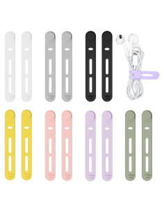 Bridas de Silicona 14 Pcs TSJLIKI 8 cm Reutilizables Multicolor