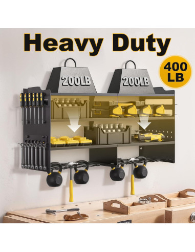 Organizador de Herramientas Oviitech Montaje en Pared 4 Niveles