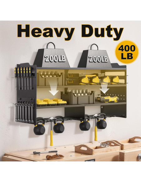 Organizador de Herramientas Oviitech Montaje en Pared 4 Niveles