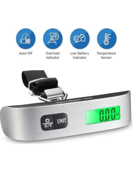 Báscula de Equipaje Digital Shaoguang 50kg Pantalla LCD Negra