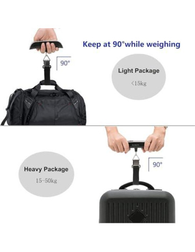 Báscula de Equipaje Digital Shaoguang 50kg Pantalla LCD Negra