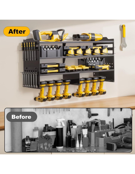 Organizador de Herramientas Oviitech Montaje en Pared 4 Niveles