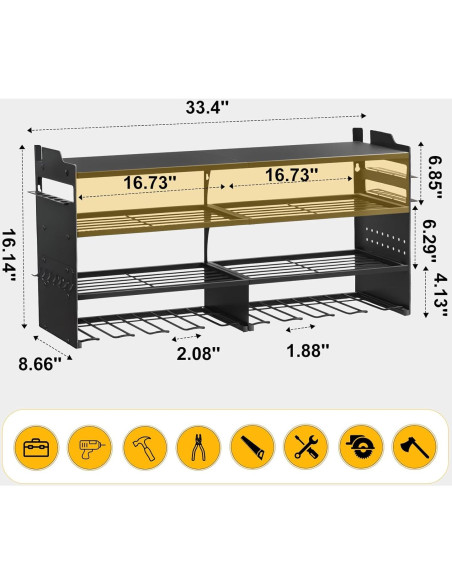 Organizador de Herramientas Oviitech Montaje en Pared 4 Niveles