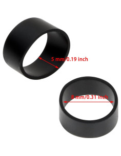 200 Correas de Silicona Negras ONLYKXY para Cables 8x5mm 2