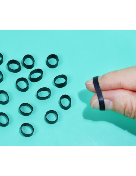 200 Correas de Silicona Negras ONLYKXY para Cables 8x5mm