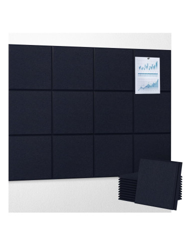 Paneles Acústicos UMIACOUSTICS 12 PCS 30x30 cm Azul Profundo