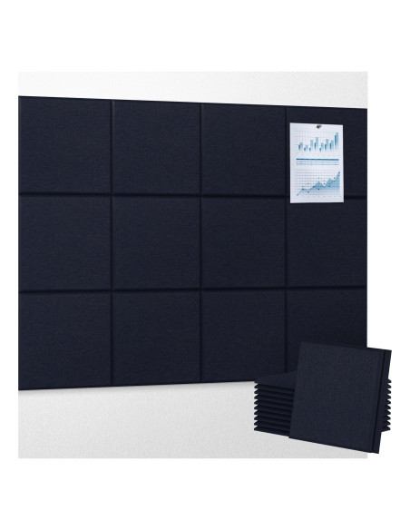 Paneles Acústicos UMIACOUSTICS 12 PCS 30x30 cm Azul Profundo