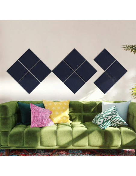 Paneles Acústicos UMIACOUSTICS 12 PCS 30x30 cm Azul Profundo