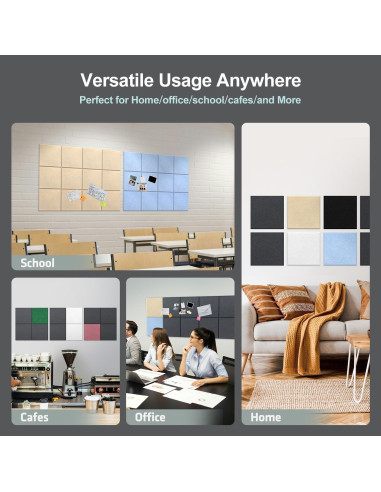 Paneles Acústicos UMIACOUSTICS 12 PCS 30x30 cm Azul Profundo