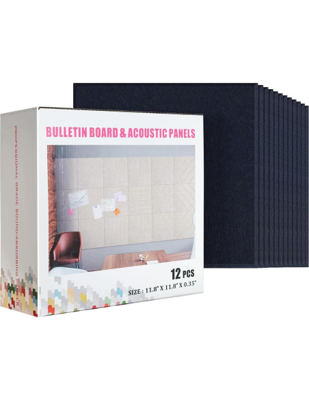 Paneles Acústicos UMIACOUSTICS 12 PCS 30x30 cm Azul Profundo