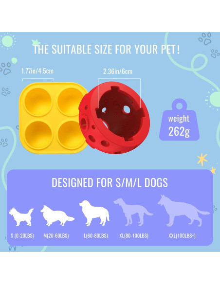 Juguete Masticable Rellenable para Perros Larimuer Rojo