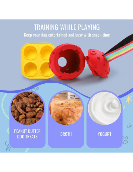 Juguete Masticable Rellenable para Perros Larimuer Rojo