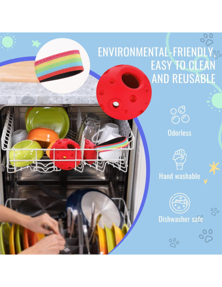 Juguete Masticable Rellenable para Perros Larimuer Rojo