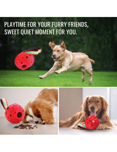 Juguete Masticable Rellenable para Perros Larimuer Rojo