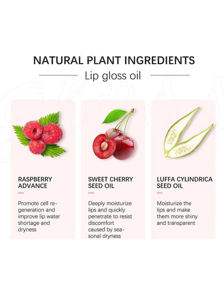 Aceite Brillante Hidratante para Labios Raytin 5.67g Frambuesa