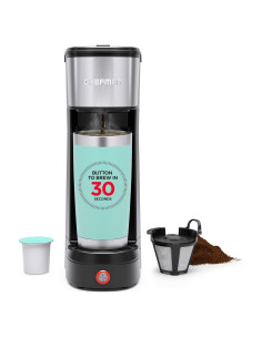 Cafetera Chefman InstaCoffee Max 414 ml Negra Acero Inoxidable