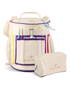 Organizador de Hilo Hearth & Harbor - Bolsa de Ganchillo 28x41cm