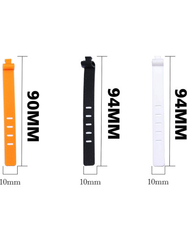 30 Sujetadores de Cable de Silicona FGen Multicolor 3-5 Agujeros