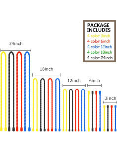 20 Piezas Sujetadores de Cable Reutilizables Dreamxiang 60 cm 2