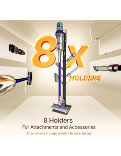 Soporte para Aspiradora Inalámbrica PEGZONE con 8 Ganchos Negro 2