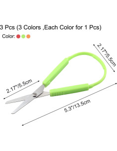 Tijeras de Bucle Mini Rierdge 3 Pcs 13.5 cm para Niños 2