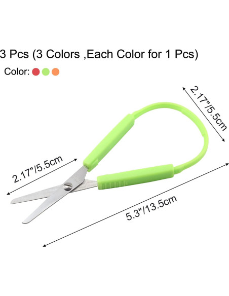 Tijeras de Bucle Mini Rierdge 3 Pcs 13.5 cm para Niños