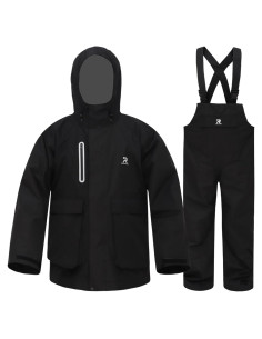 Traje de Lluvia RainRider Unisex RR11 Impermeable Mediano Negro