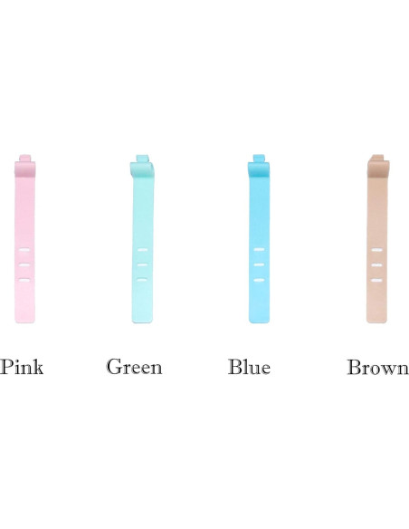 30 Sujetadores de Cable de Silicona FGen Multicolor 3-5 Agujeros